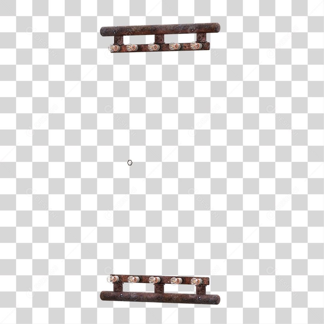 Painel Madeira Metal Lâmpadas PNG Transparente