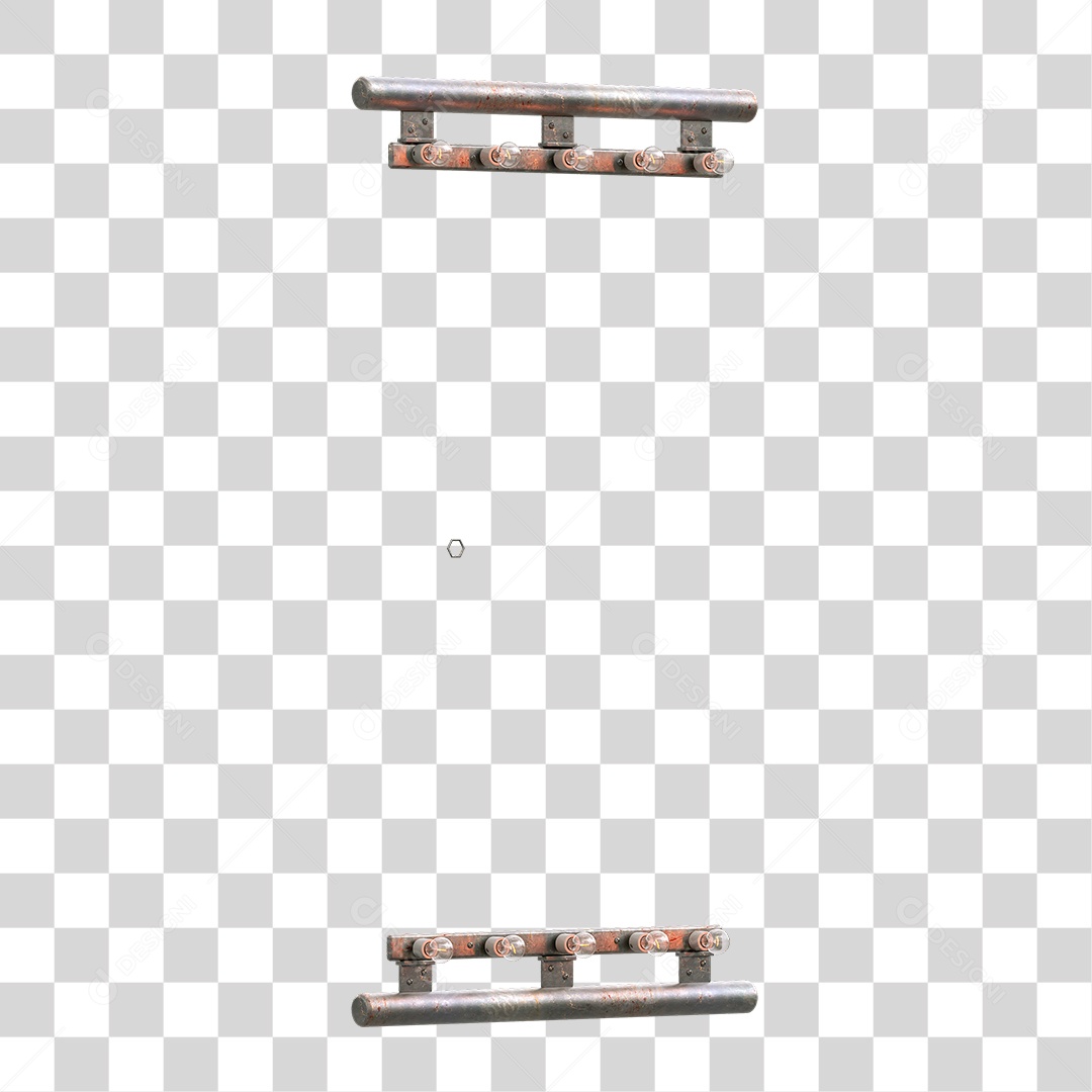 Painel Madeira Metal Lâmpadas PNG Transparente