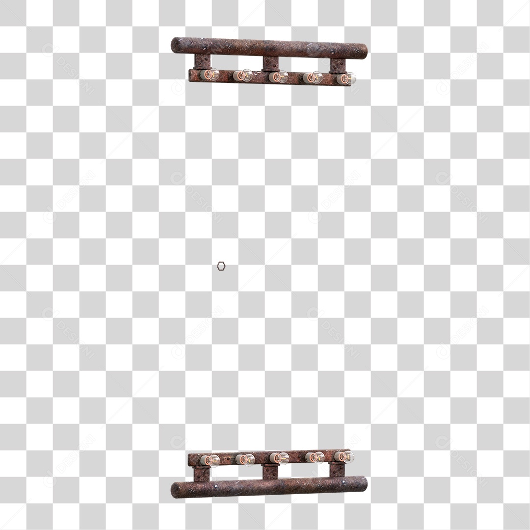 Painel Madeira Metal Lâmpadas PNG Transparente