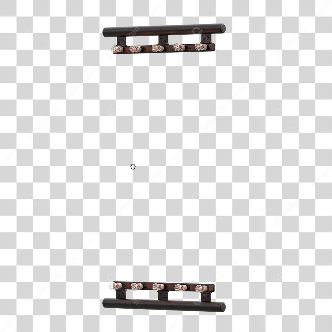 Painel Madeira Metal Lâmpadas PNG Transparente