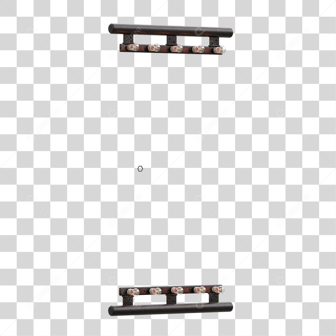Painel Madeira Metal Lâmpadas PNG Transparente