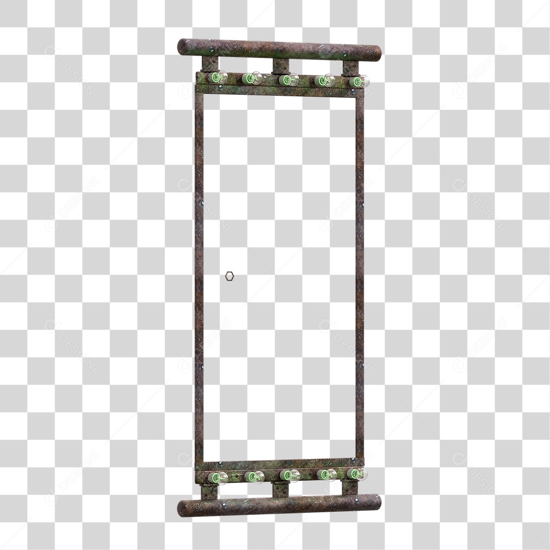 Painel Madeira Metal Lâmpadas PNG Transparente