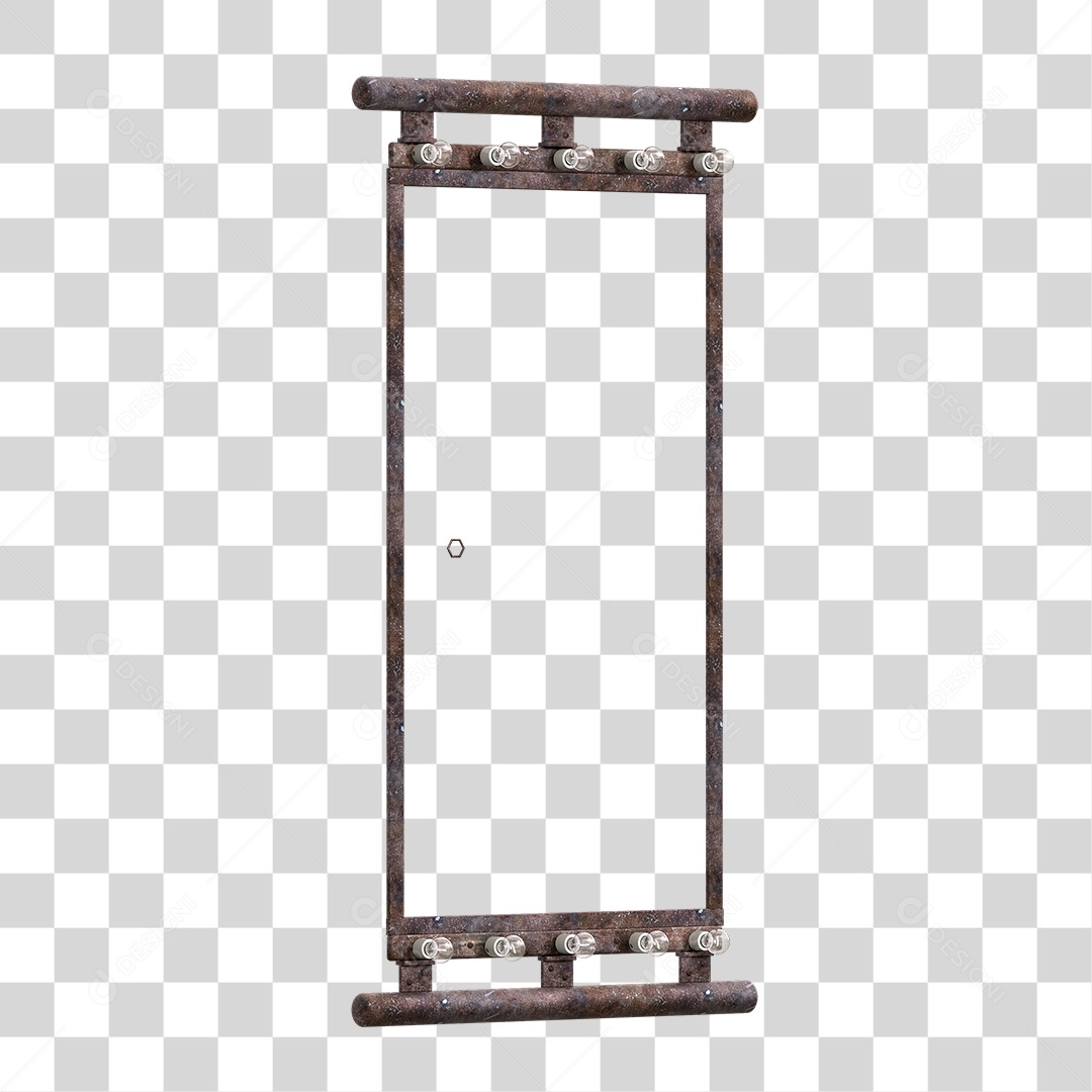 Painel Madeira Metal Lâmpadas PNG Transparente