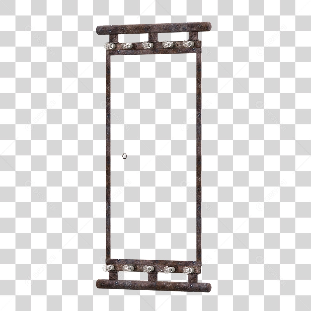 Painel Madeira Metal Lâmpadas PNG Transparente