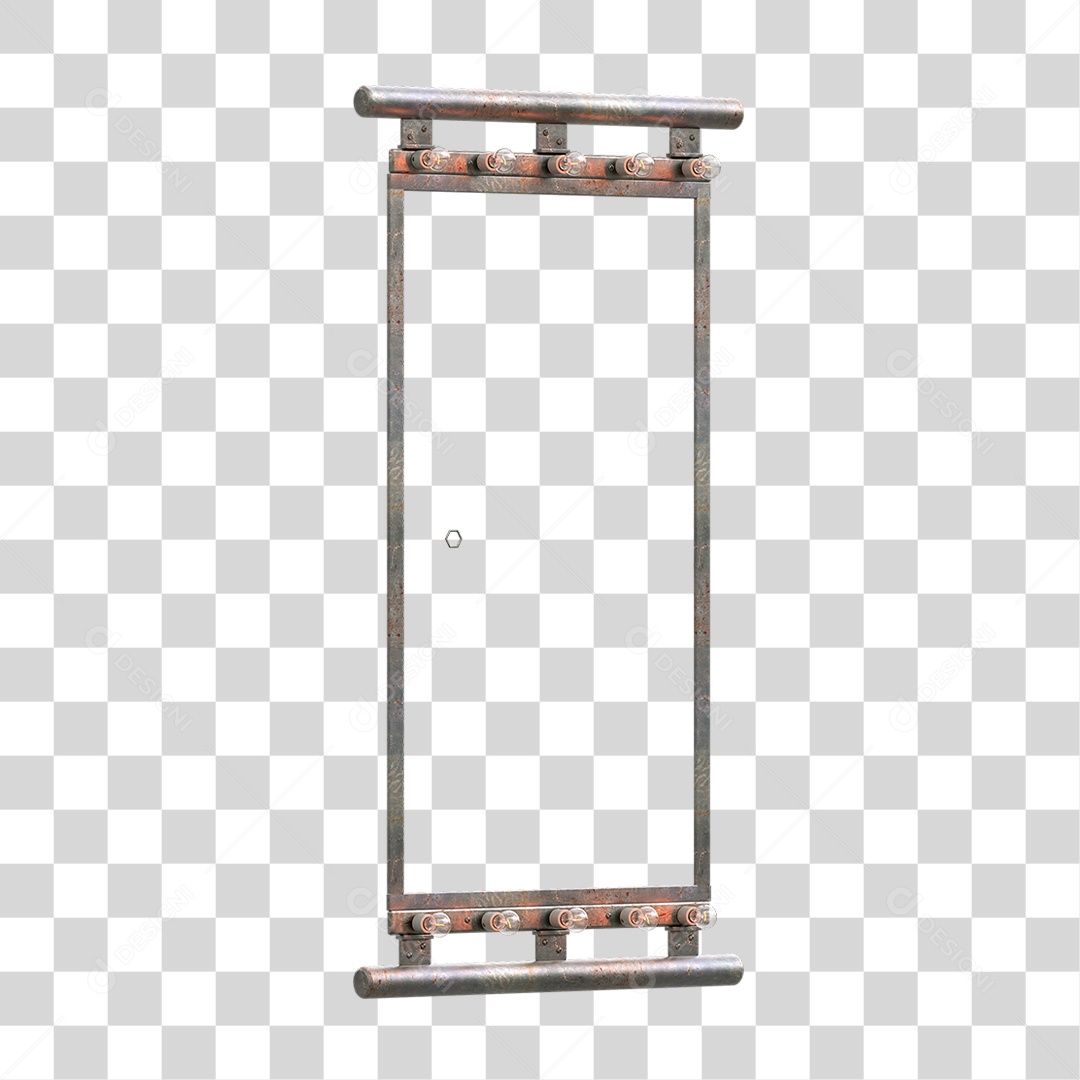 Painel Madeira Metal Lâmpadas PNG Transparente