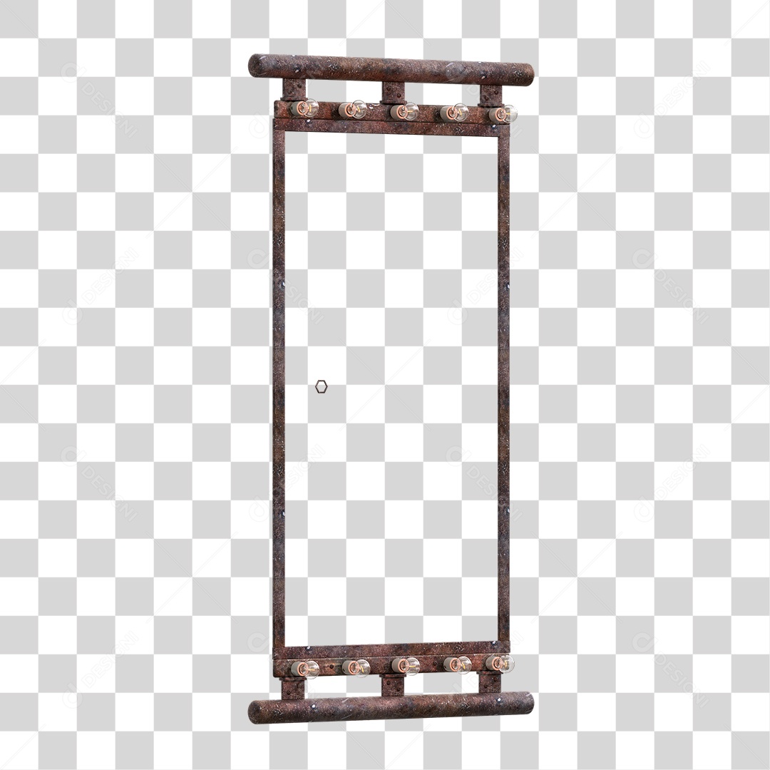 Painel Madeira Metal Lâmpadas PNG Transparente