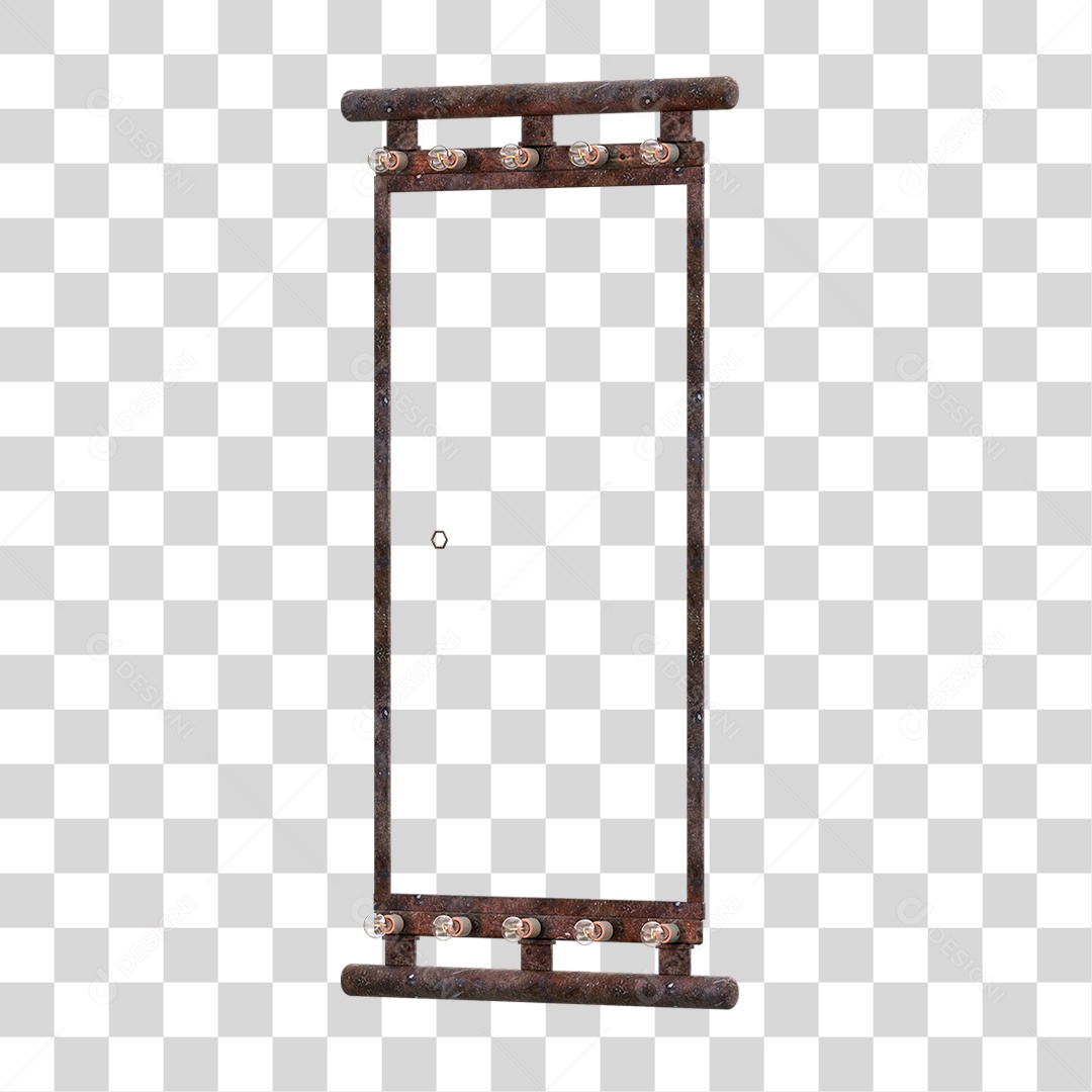 Painel Madeira Metal Lâmpadas PNG Transparente