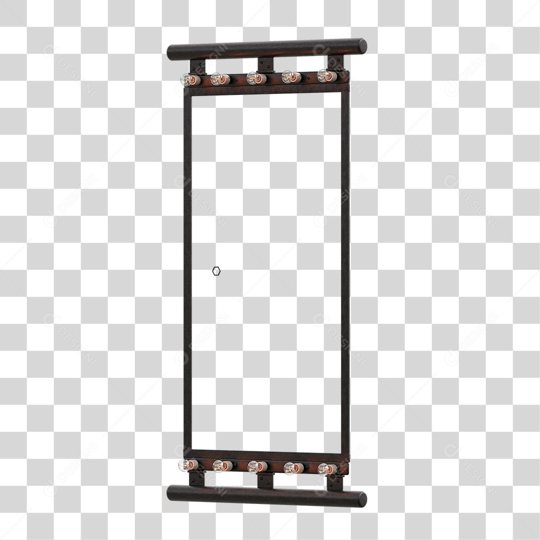 Painel Madeira Metal Lâmpadas PNG Transparente