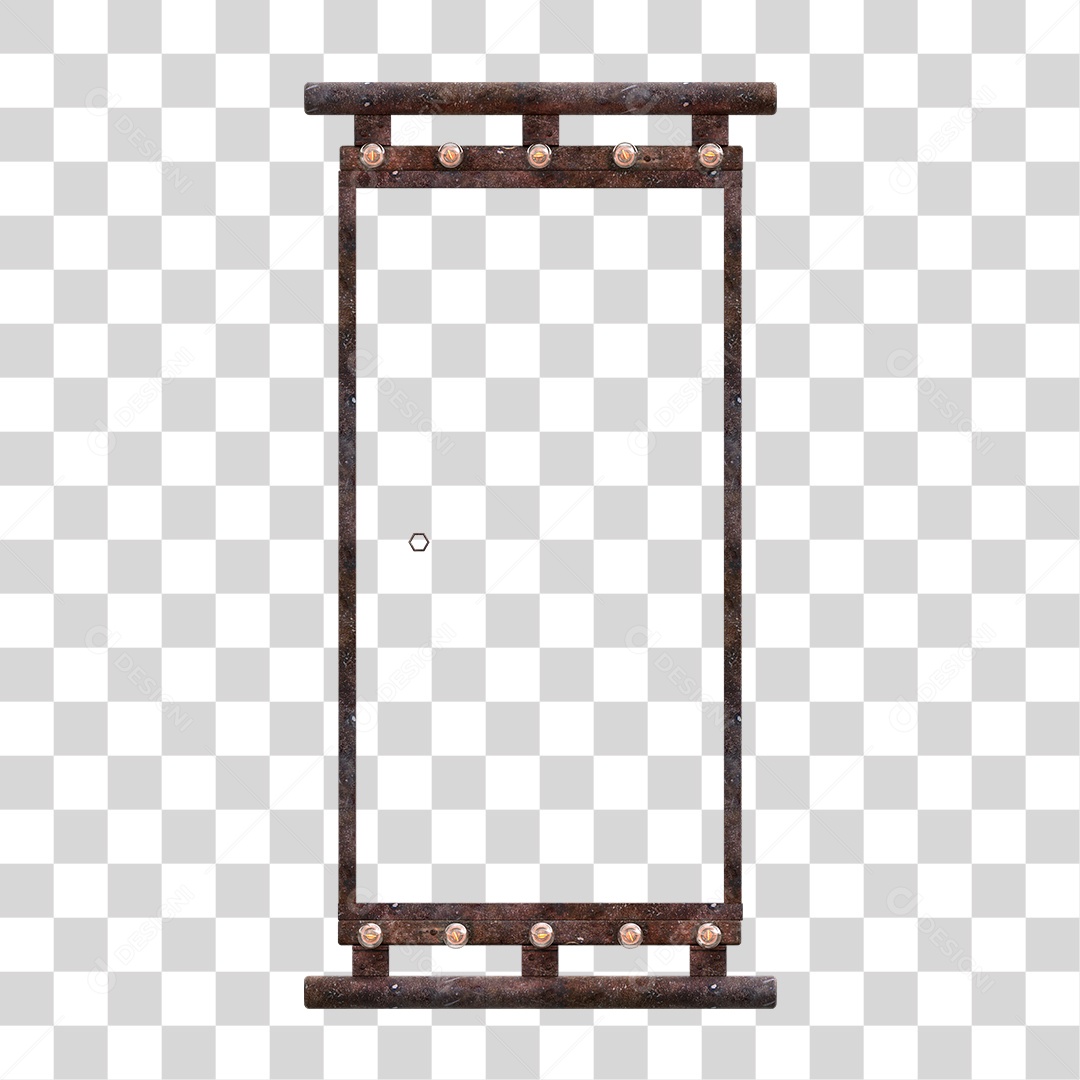 Painel Madeira Metal Lâmpadas PNG Transparente