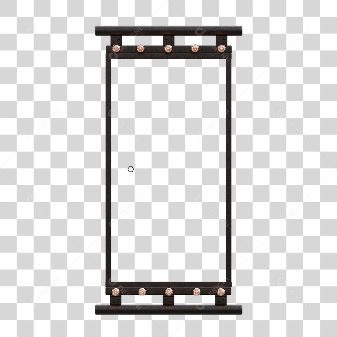 Painel Madeira Metal Lâmpadas PNG Transparente