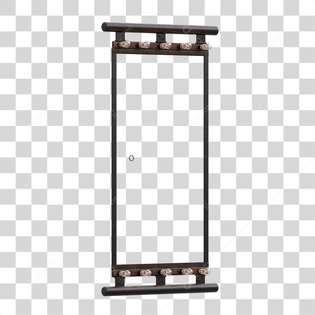 Painel Madeira Metal Lâmpadas PNG Transparente