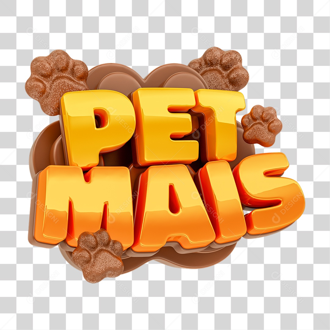 Selo 3D Pet Mais PNG Transparente