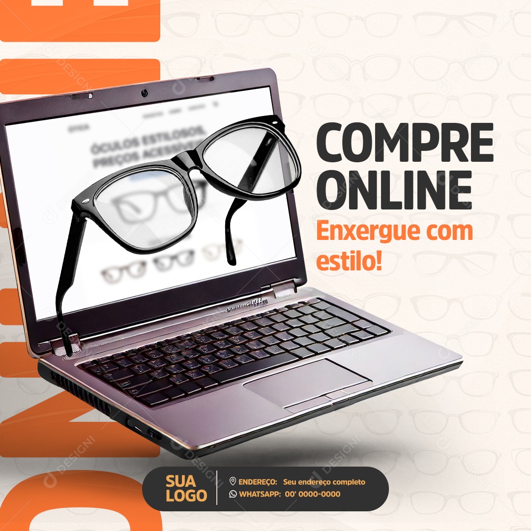 Clínica Oftalmologia Compre Online Social Media PSD Editável