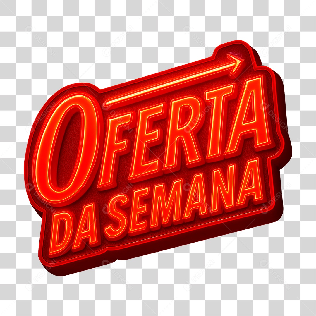 Selo 3D Oferta da Semana PNG Transparente