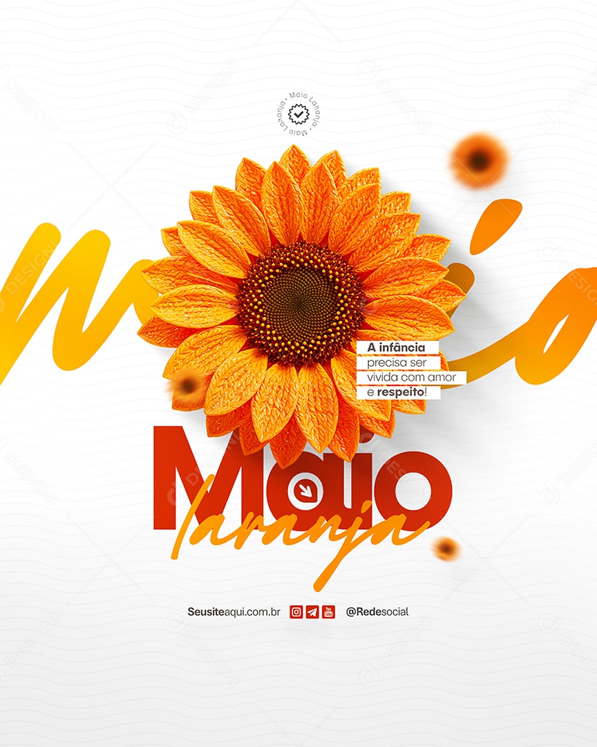 Maio Laranja A Infância Precisa Ser Vivida Com Respeito Social Media PSD Editável