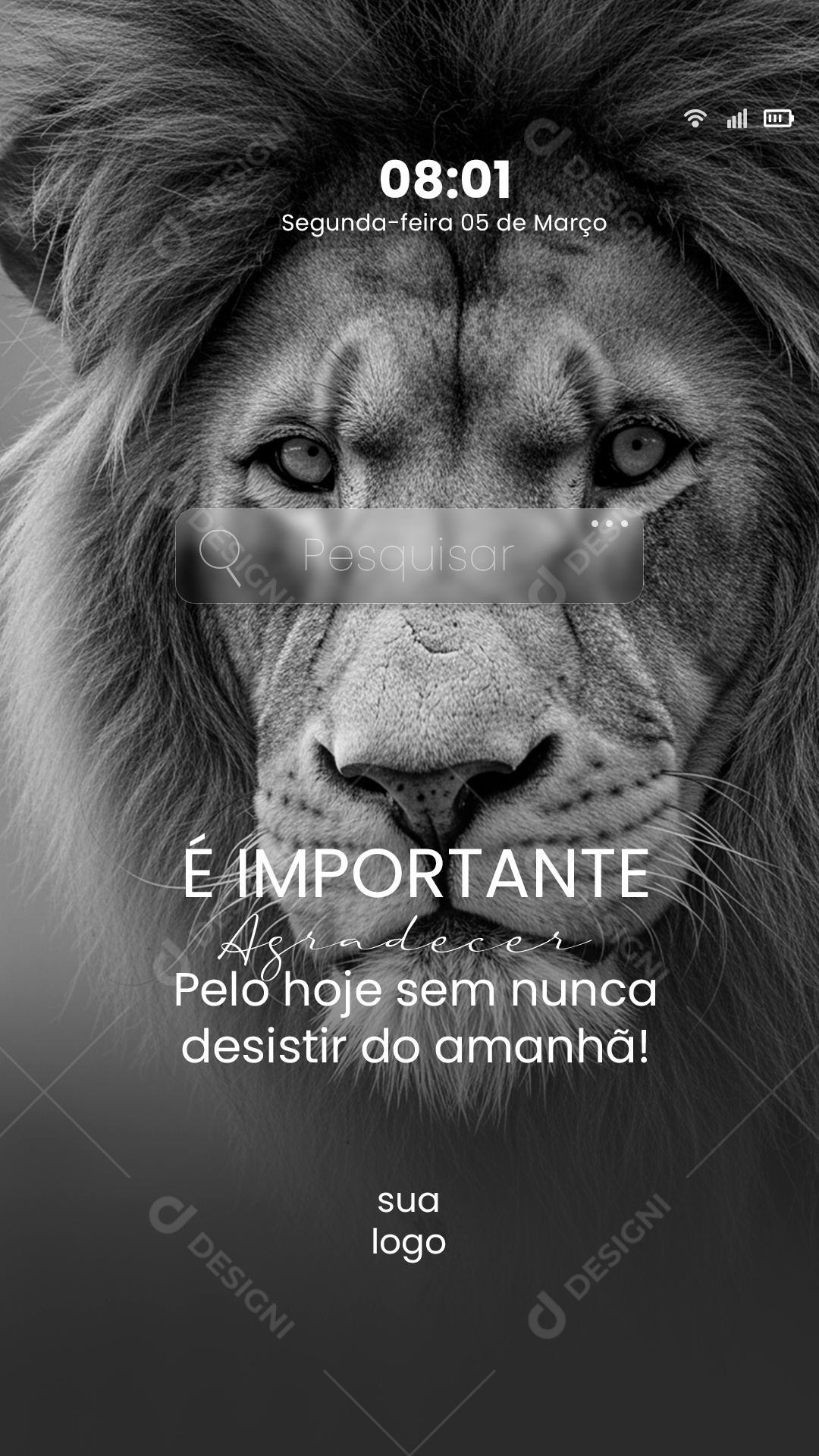 Story Frase Motivacional É Importante Agradecer Pelo Hoje SemNunca Desistir do Amanhã Social Media PSD Editável