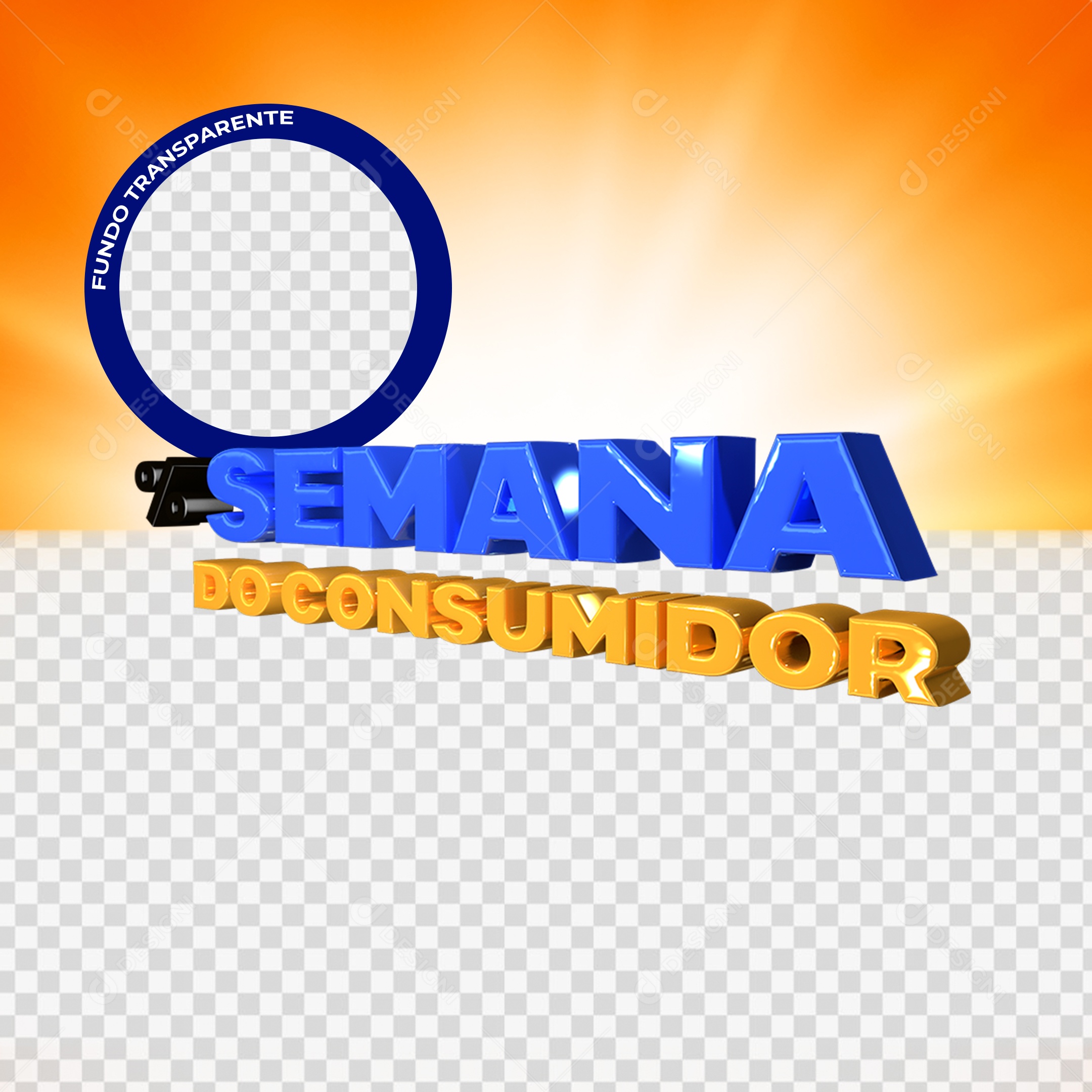 Semana do Consumidor Texto 3D Para Composição PSD