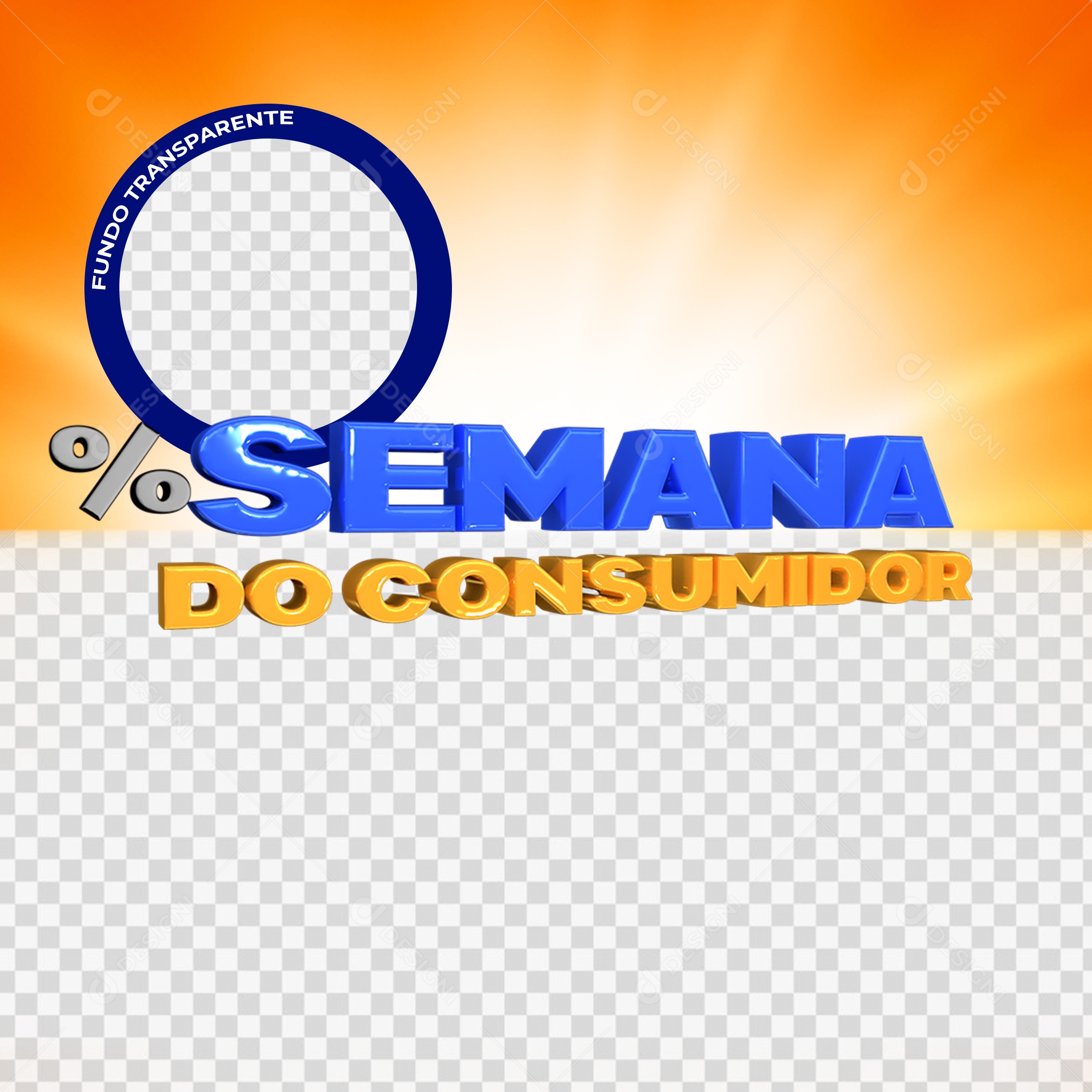 Semana do Consumidor Texto 3D Para Composição PSD