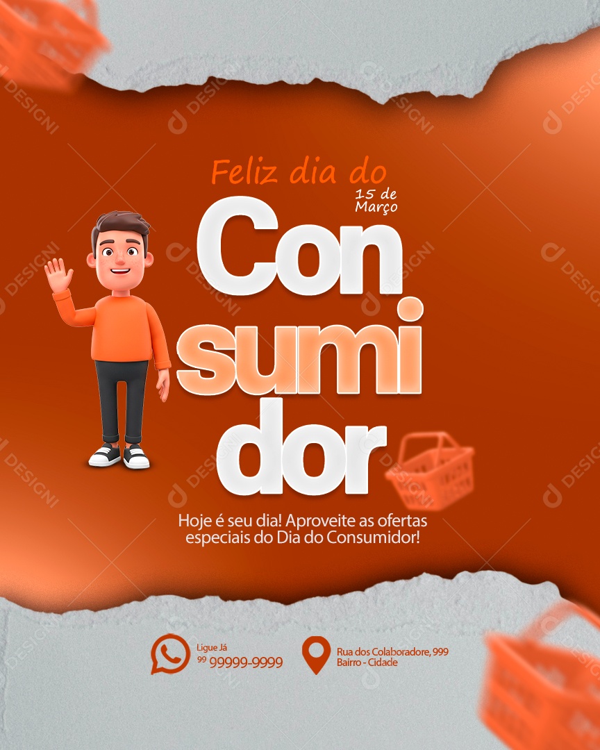 Dia Do Consumidor 15 de Março Social Media PSD Editável