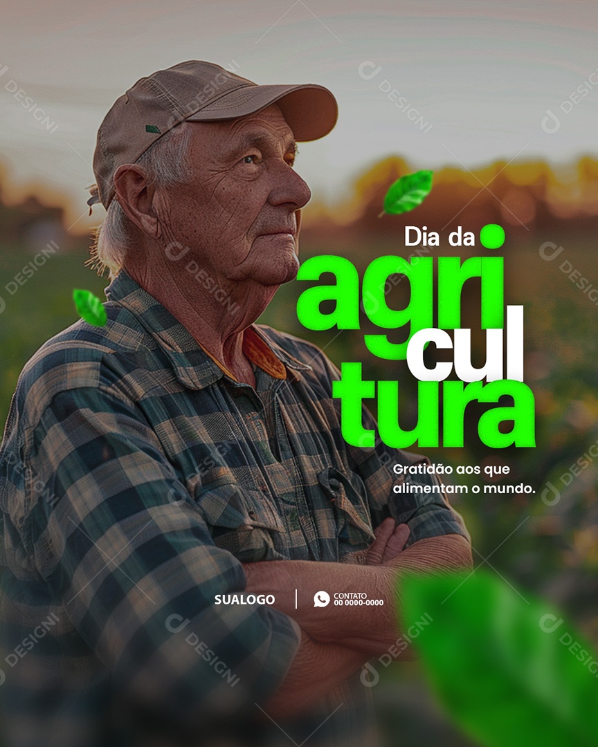 Dia da Agricultura Gratidão Aos Que Alimentam O Mundo Social Media PSD Editável