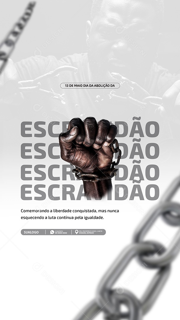 Story 13 de Maio Dia da Abolição Social Media PSD Editável