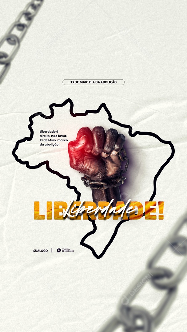 Story 13 de Maio Dia da Abolição Social Media PSD Editável