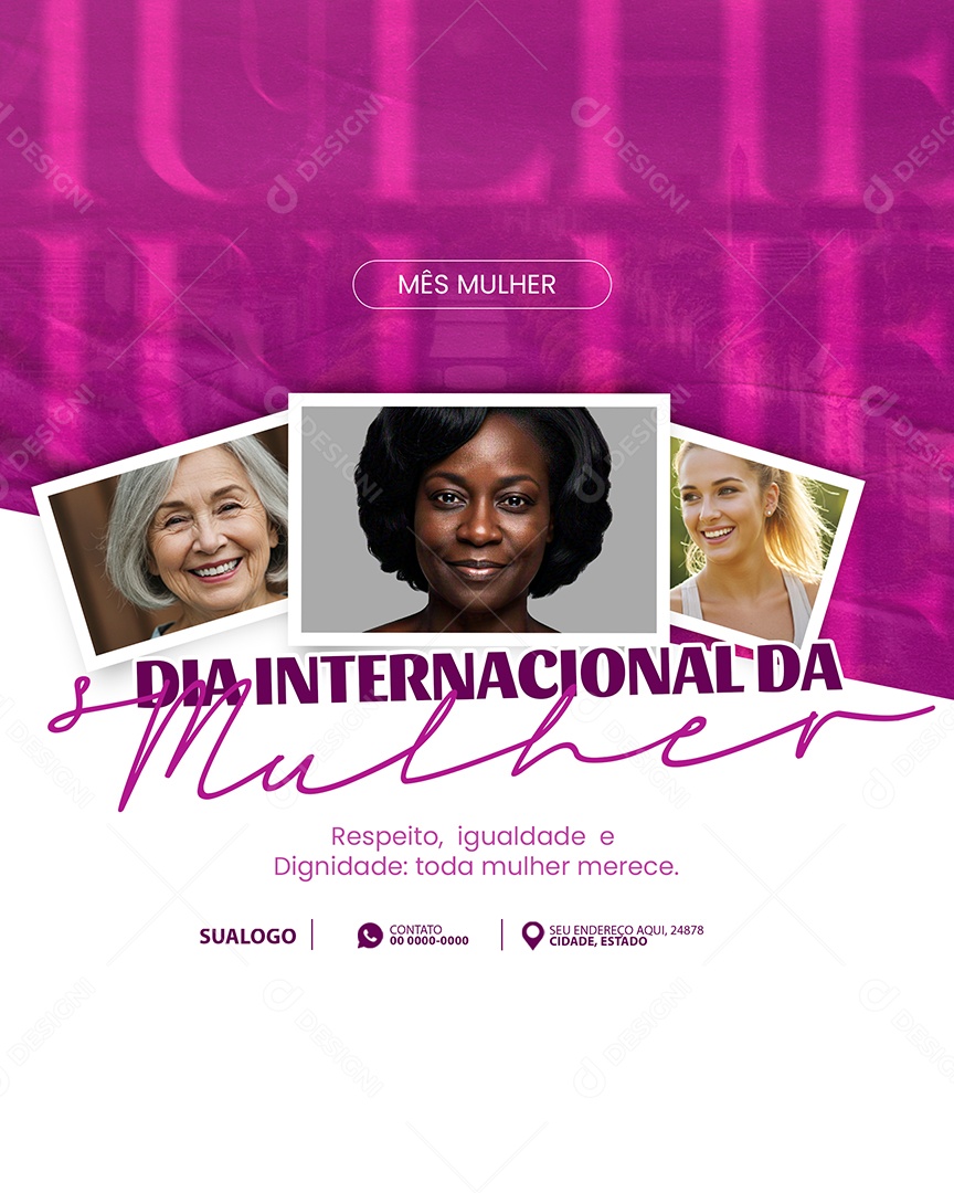Dia Internacional Da Mulher Social Media PSD Editável