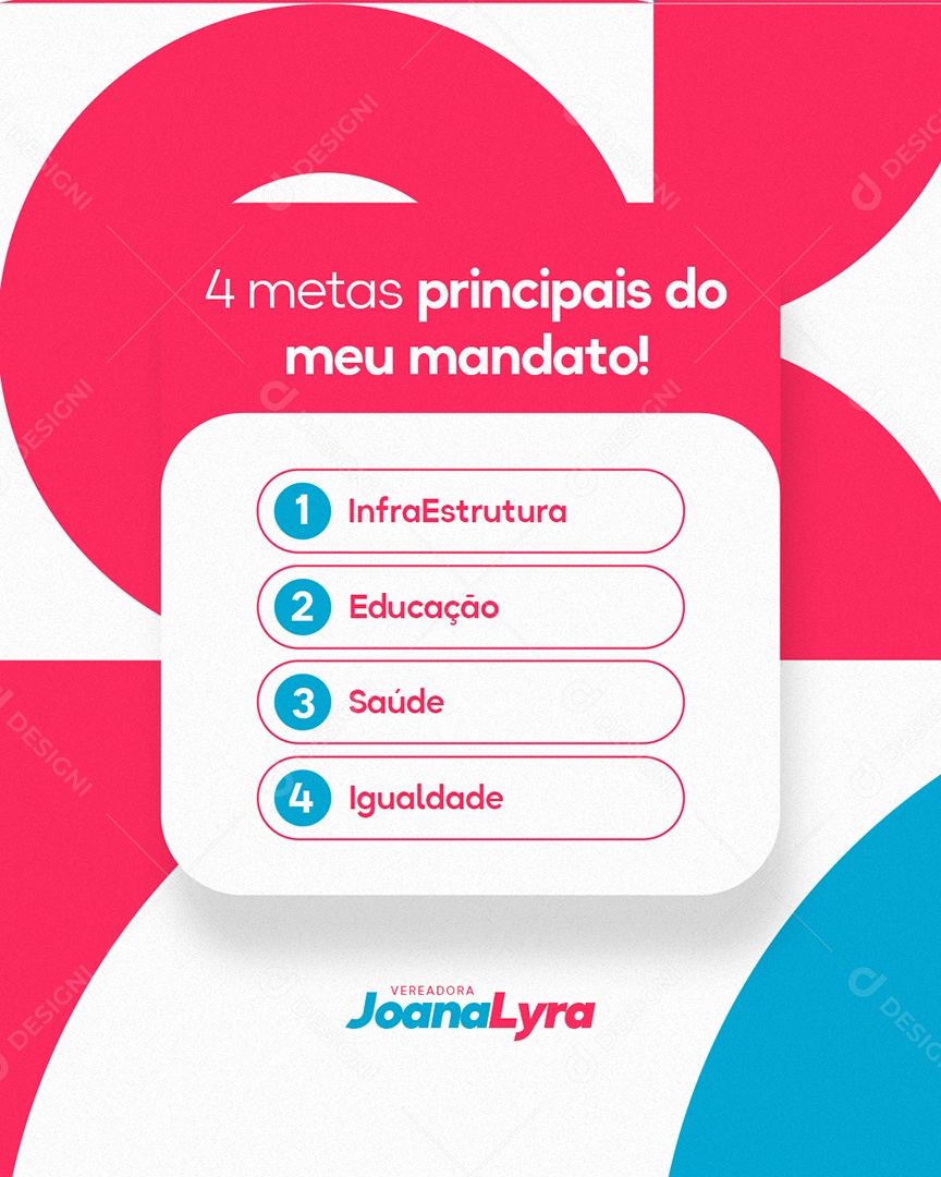 Política Vereadora Joana Lyra Quatro Mestas Principais do Meu Mandato Social Media PSD Editável