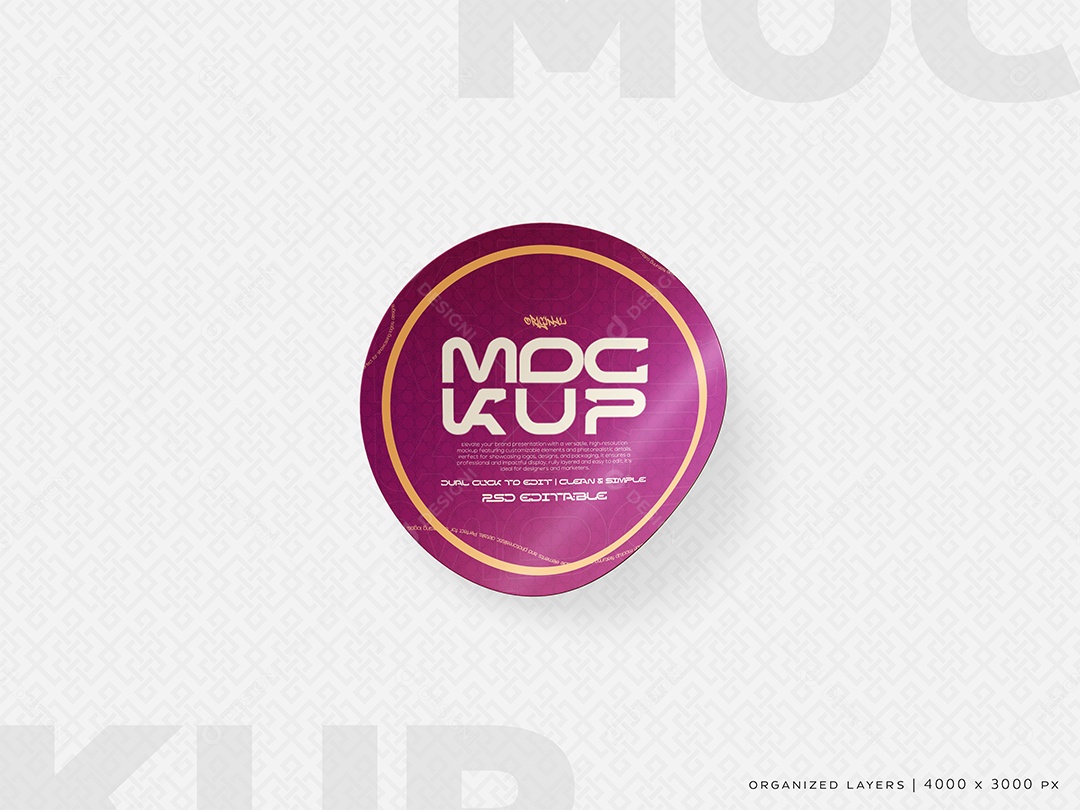 Adesivos Mockup PSD Editável
