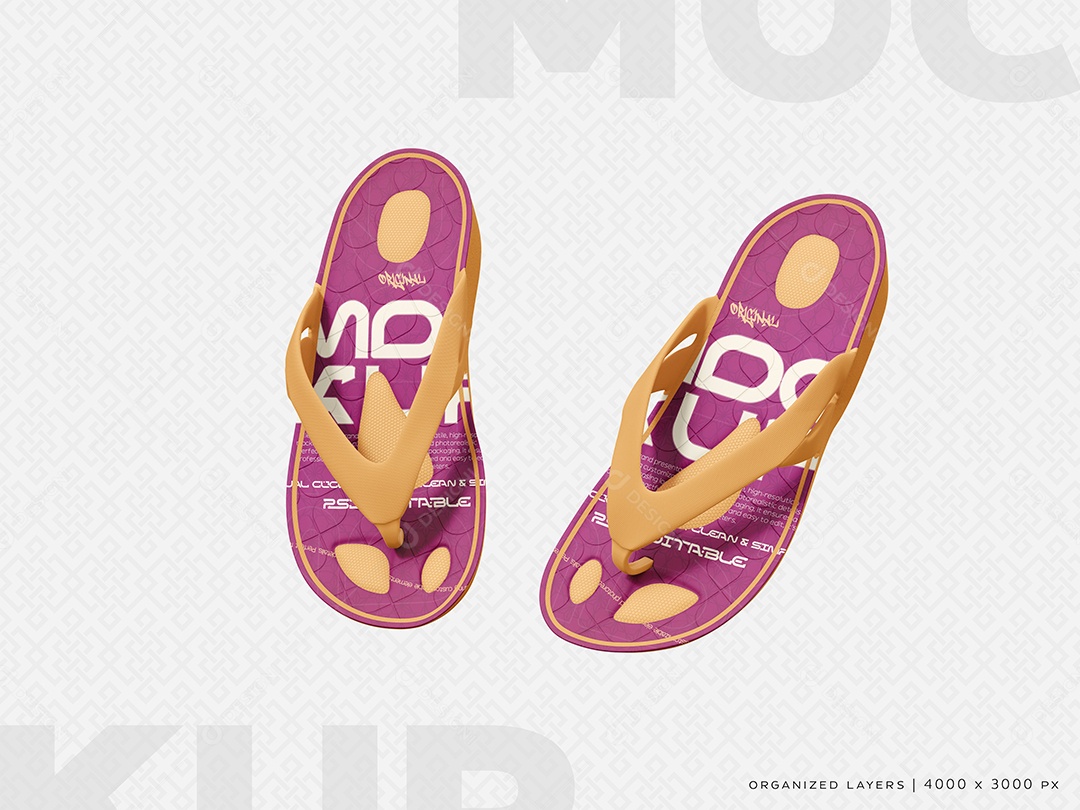 Chinelo Mockup PSD Editável