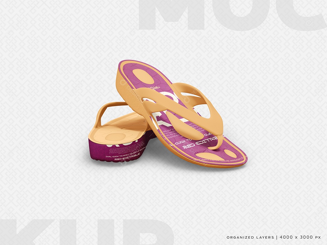 Chinelo Mockup PSD Editável