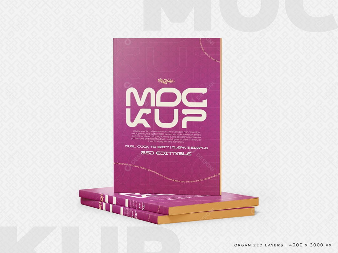 Livro Mockup PSD Editável