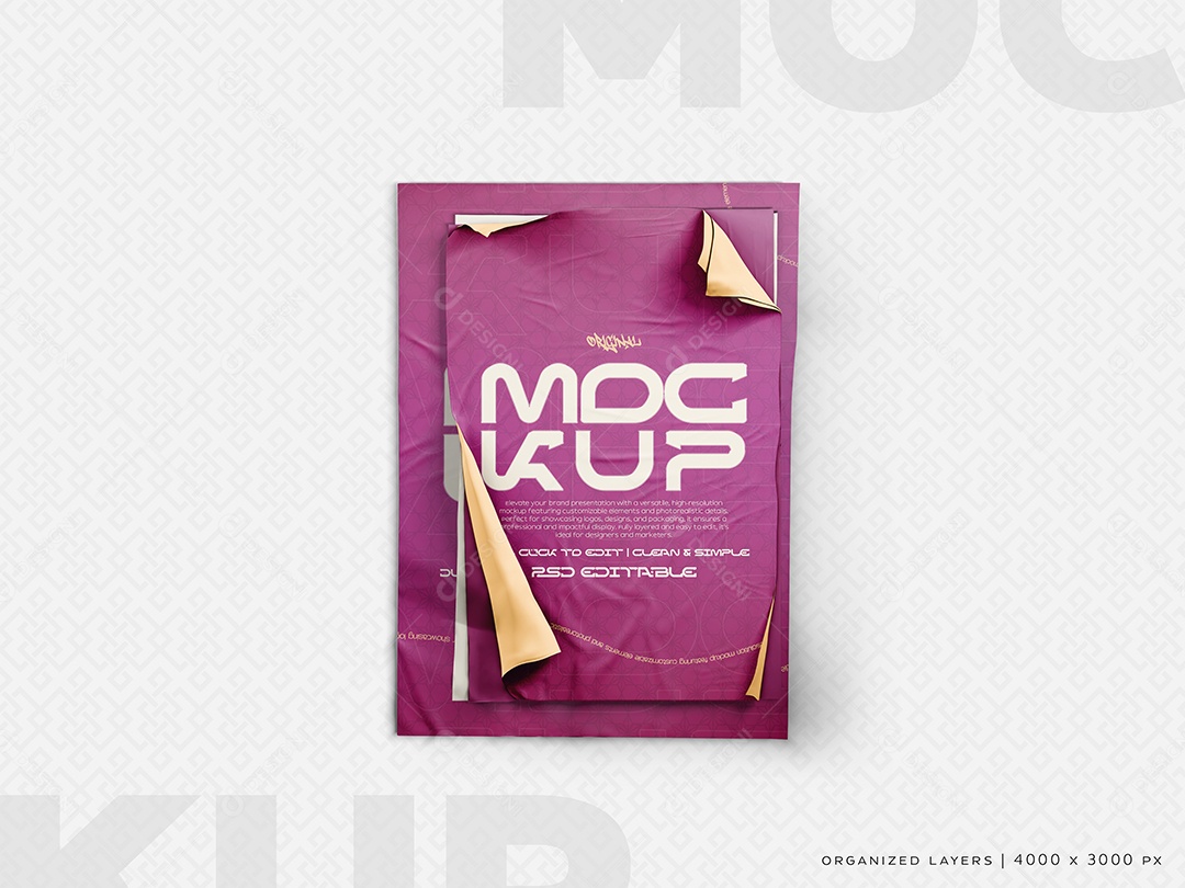 Cartaz de Divulgação Mockup PSD