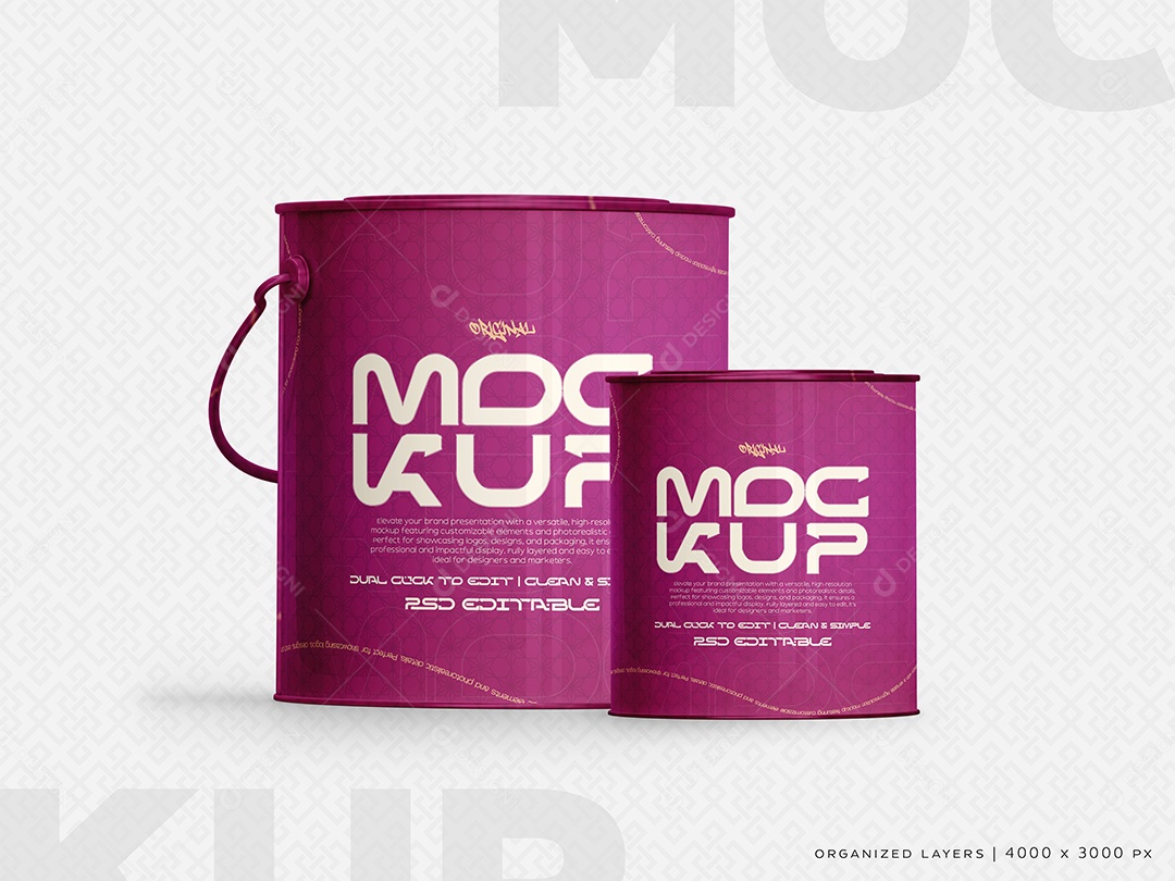 Lata de Tinta Mockup PSD Editável