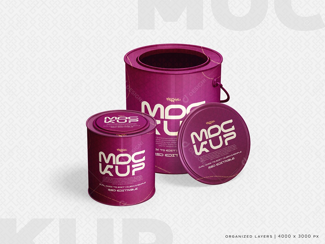 Lata de Tinta Mockup PSD Editável