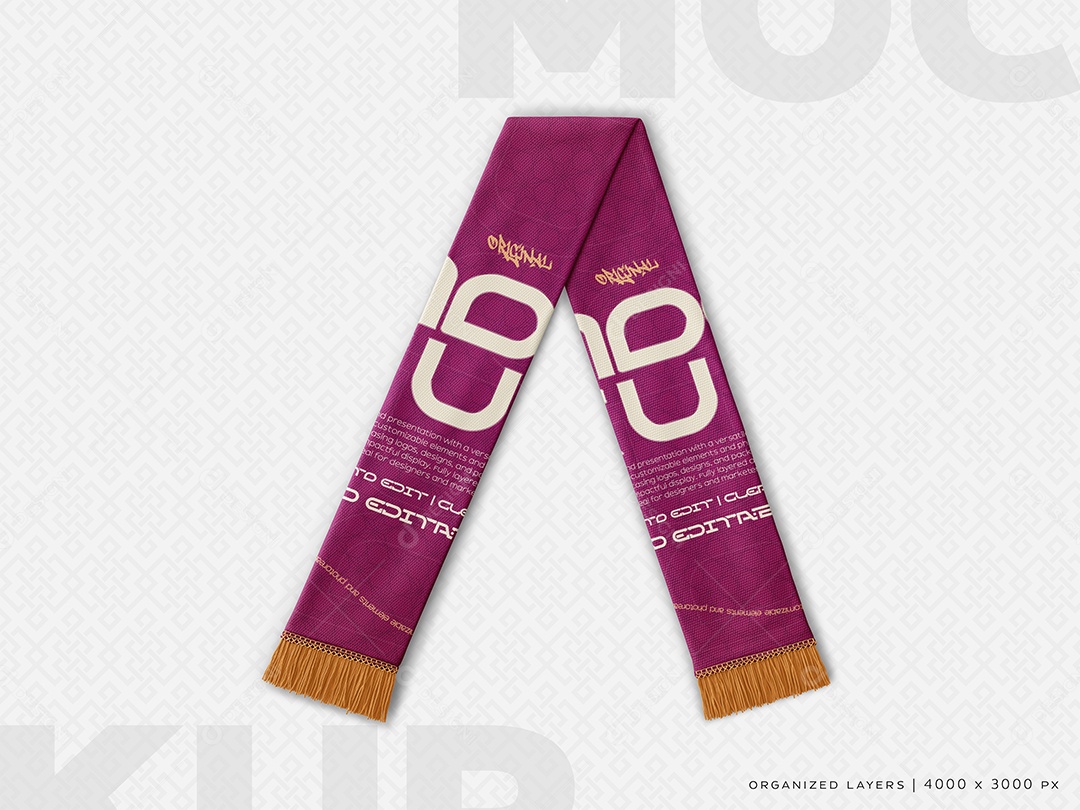 Lenço de Futebol Mockup PSD Editável