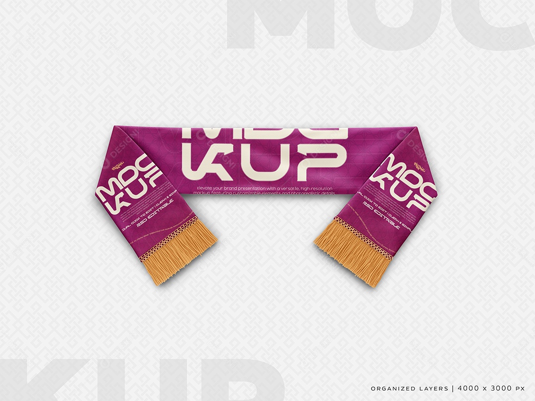 Lenço de Futebol Mockup PSD Editável