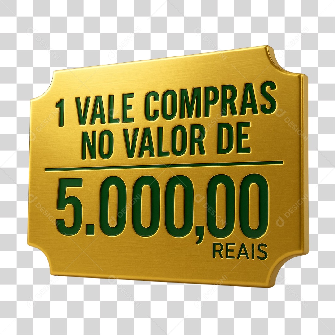 Selo 3D Vale Compras PNG Transparente