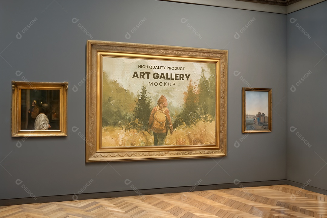 Mockup Galeria de Arte PSD Editável