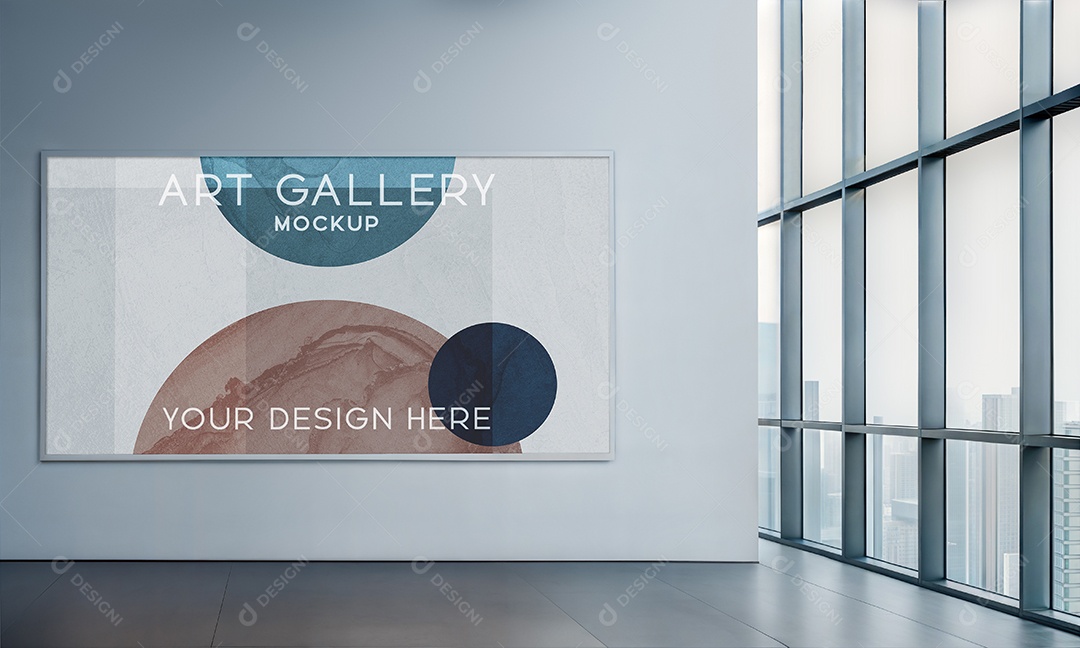 Mockup Galeria de Arte PSD Editável