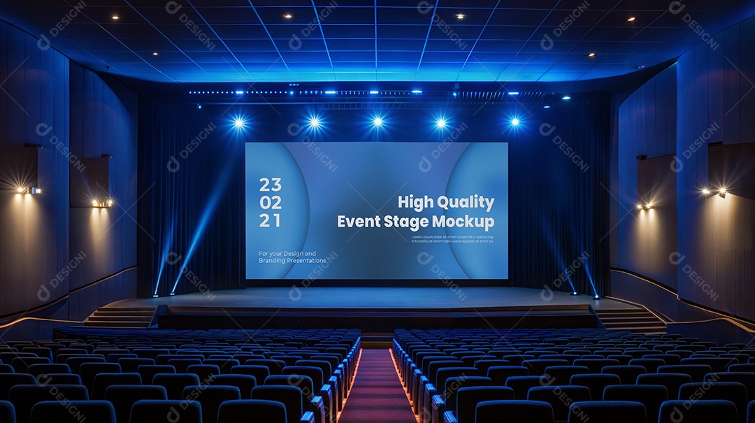 Palco de Evento PSD Mockup Editável