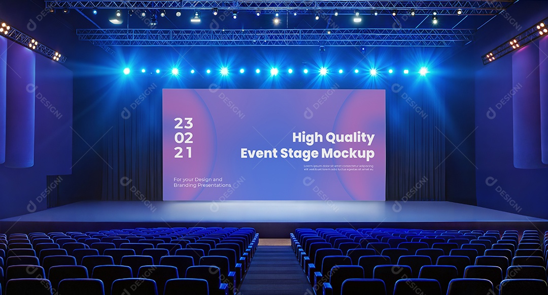 Palco de Evento PSD Mockup Editável