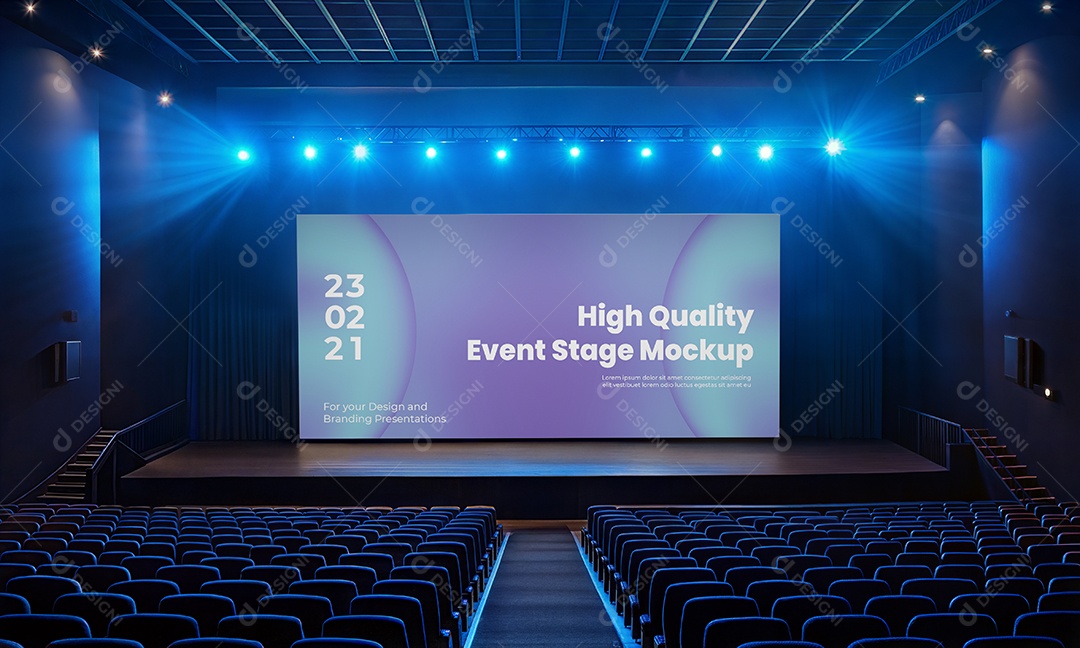 Palco de Evento PSD Mockup Editável