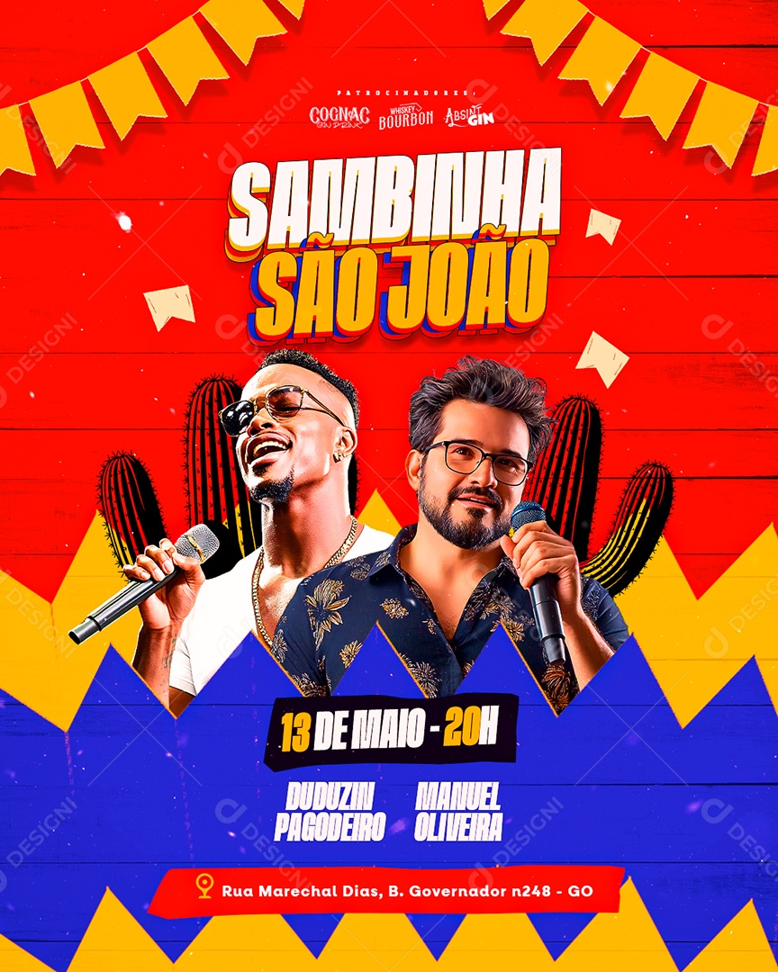 Flyer Sambinha São João Social Media PSD Editável