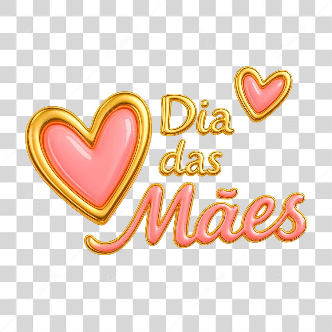 Selo 3D Dia das Mães PNG Transparente