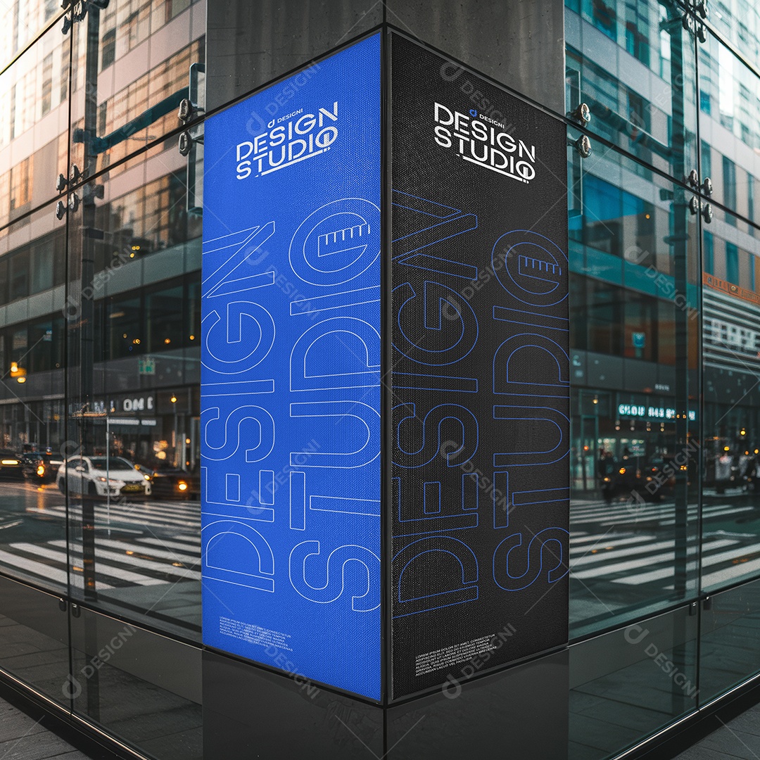 Mockup Branding Painel de Rua PSD Editável