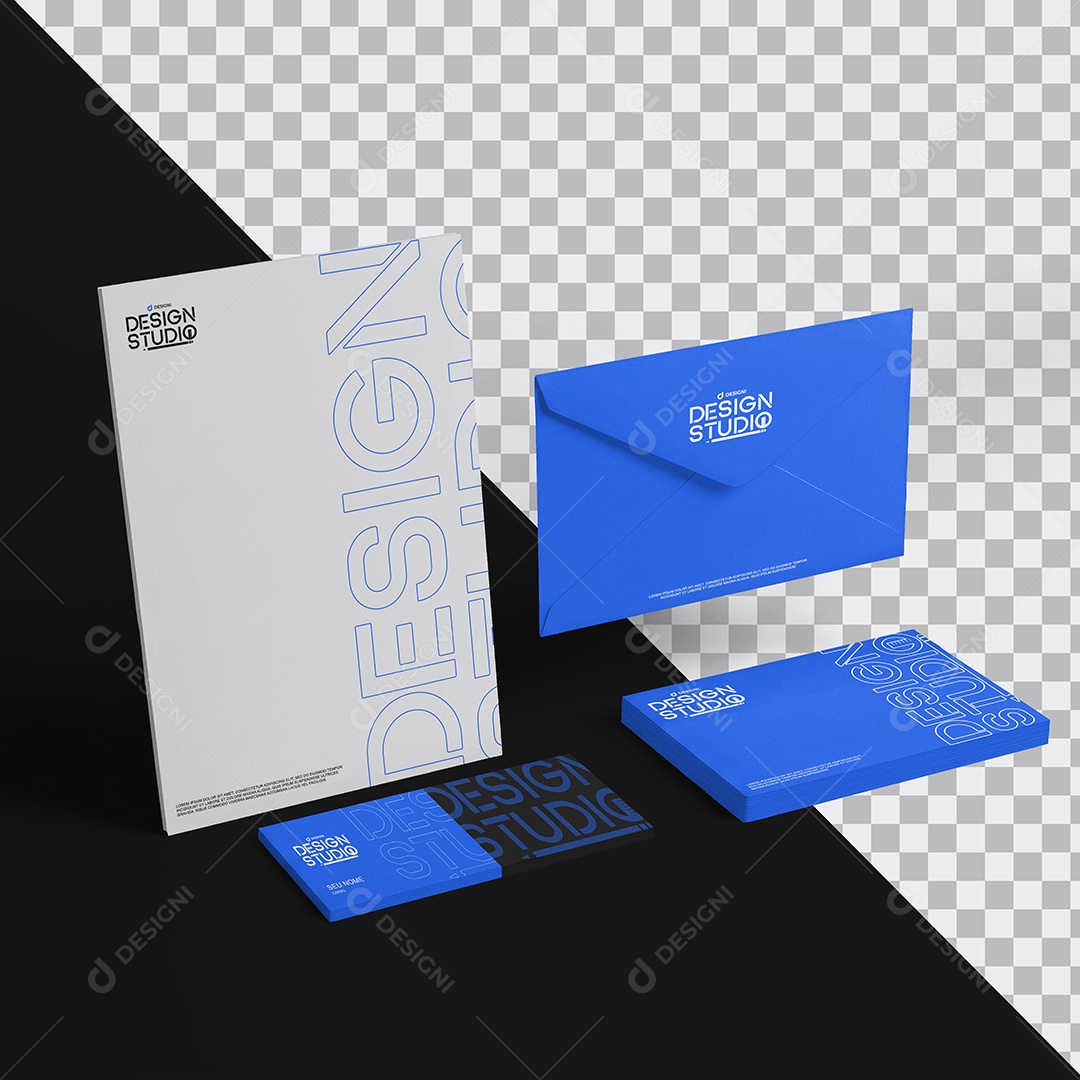 Mockup Branding Papelaria PSD Editável