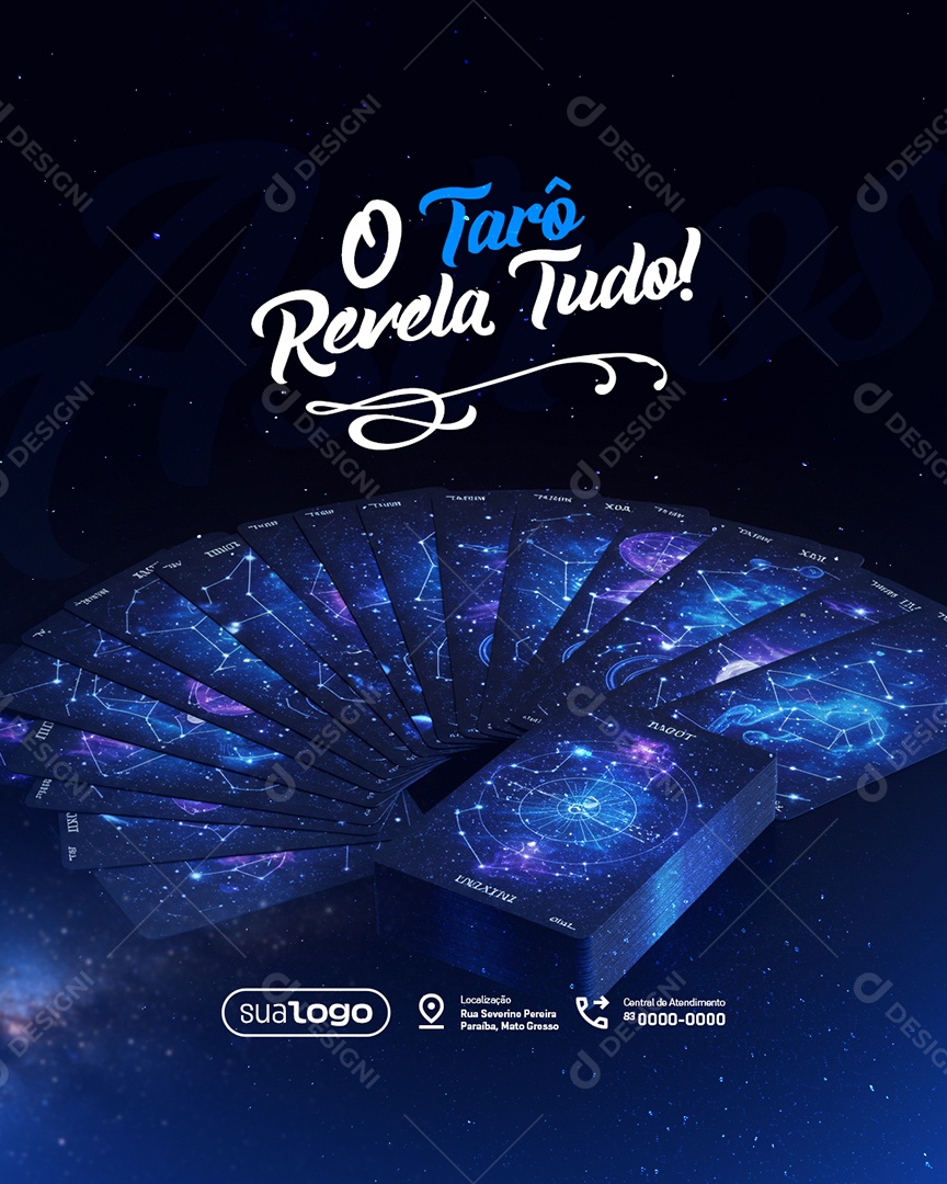 Astróloga O Tarô Revela Tudo Social Media PSD Editável