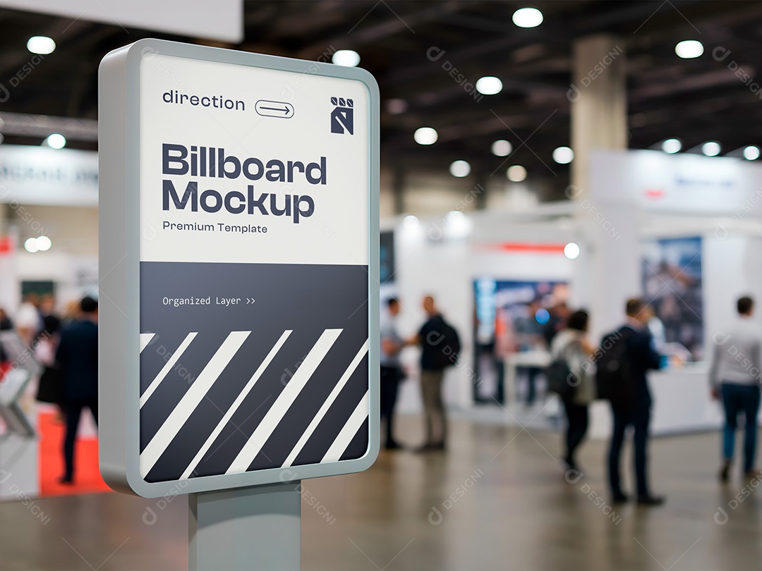 Painel Publicitário Mockup PSD Editável