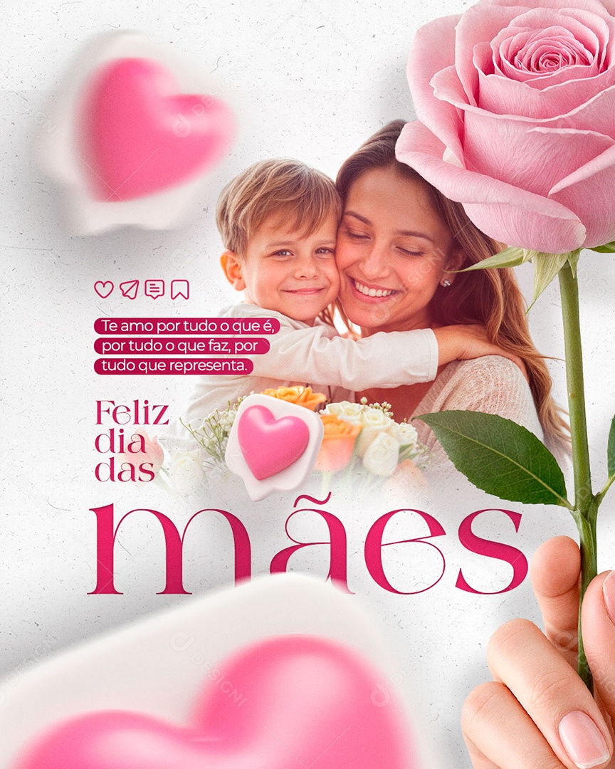 Feliz Dia das Mães 11 de Maio Social Media PSD Editável